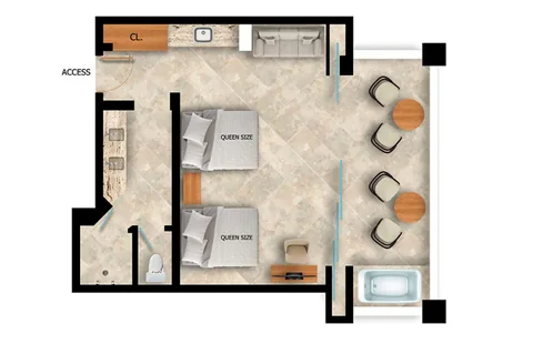Elite Ocean 2 Queen Beds